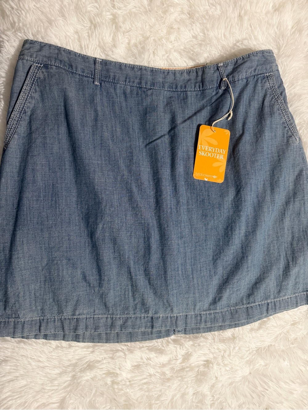 Dockers Blue Denim A-Line Skort